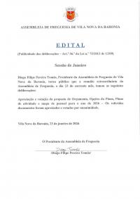 Edital -Assembleia de Freguesia