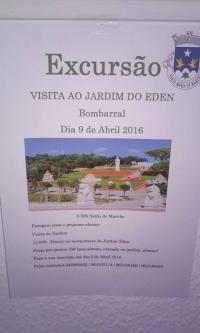 Excurso ao Jardim Eden dia 9 de Abril